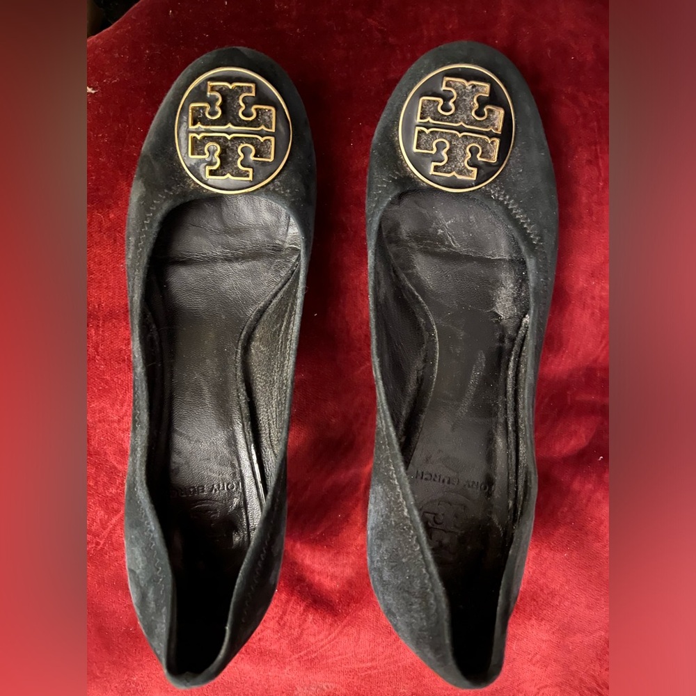 Tory Burch Black Suede Heels